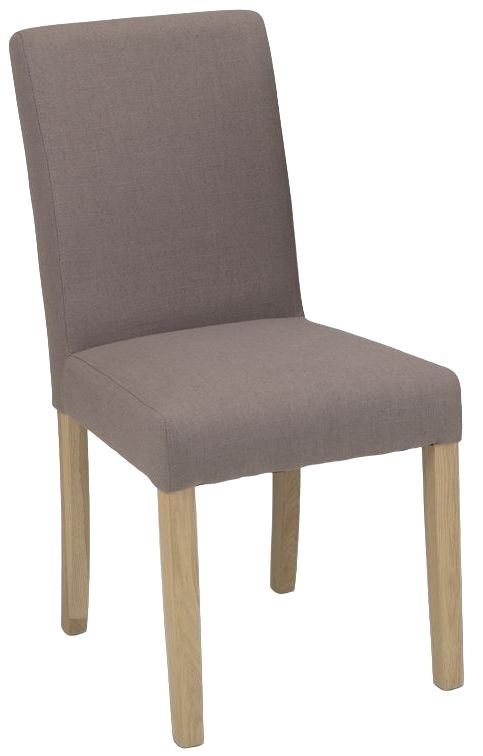 Elida Mocha Linen Fabric Dining Chair Sold In Pairs