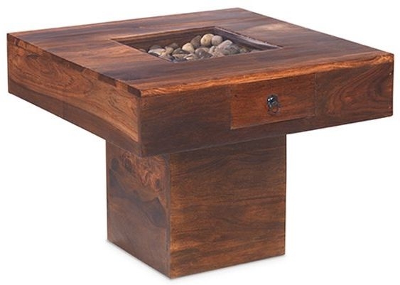 Indian Sheesham Solid Wood Coffee Table Without Pebble