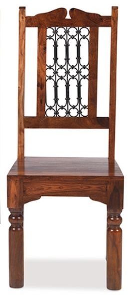 Indian Sheesham Solid Wood High Back Dining Chair Sold In Pairs
