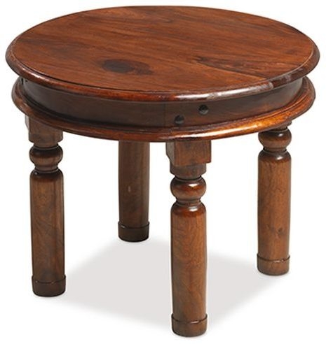 Indian Sheesham Solid Wood Small Round Coffee Table