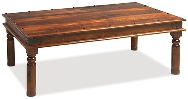 Indian Sheesham Solid Wood Thacket Extra Large Coffee Table 118cm W