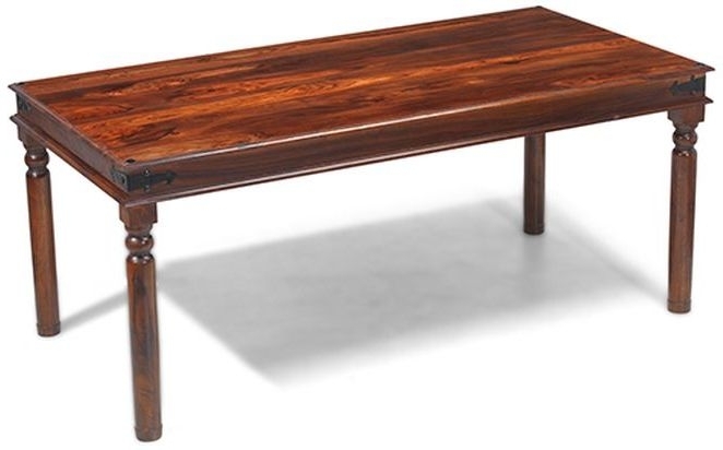 Indian Sheesham Solid Wood Thacket Large Dining Table Rectangular Top
