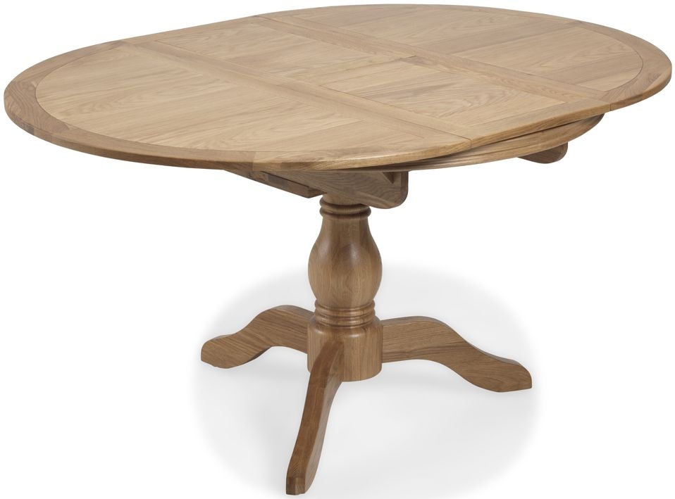 Louis Philippe French Oak Dining Table 110cm150cm Seats 4 To 6 Diners Extending Round Top With Pedestal Base