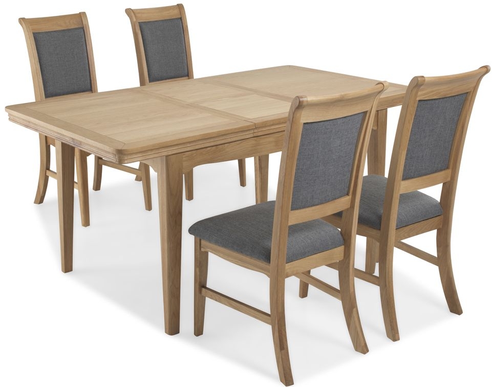 Louis Philippe French Oak Dining Set 125cm165cm Seats 4 To 6 Diners Extending Rectangular Top Upholstered Dining Chairs