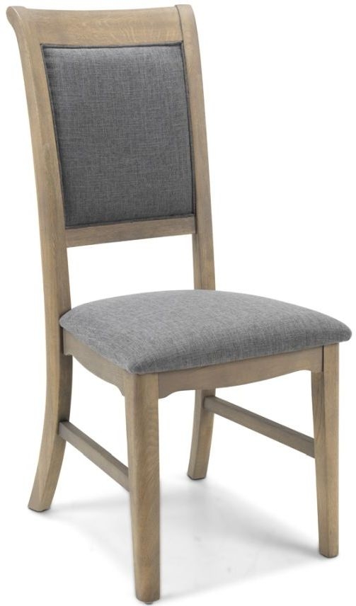 Louis Philippe French Grey Washed Oak Dining Chair With Upholstered Padded Seat Sold In Pairs