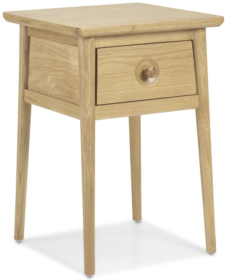 Skean Scandinavian Style Oak Lamp Table 1 Drawer