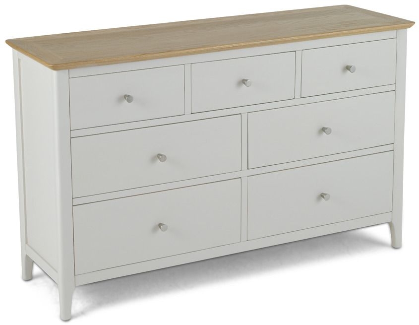 Stanford Grey And Oak Wide Chest 4 3 Drawers