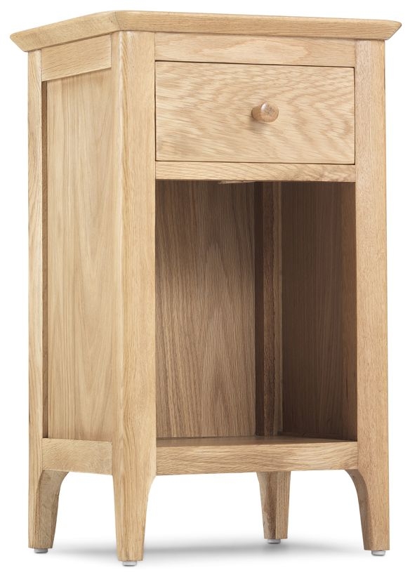 Wadsworth Waxed Oak Small Bedside Cabinet 1 Drawer