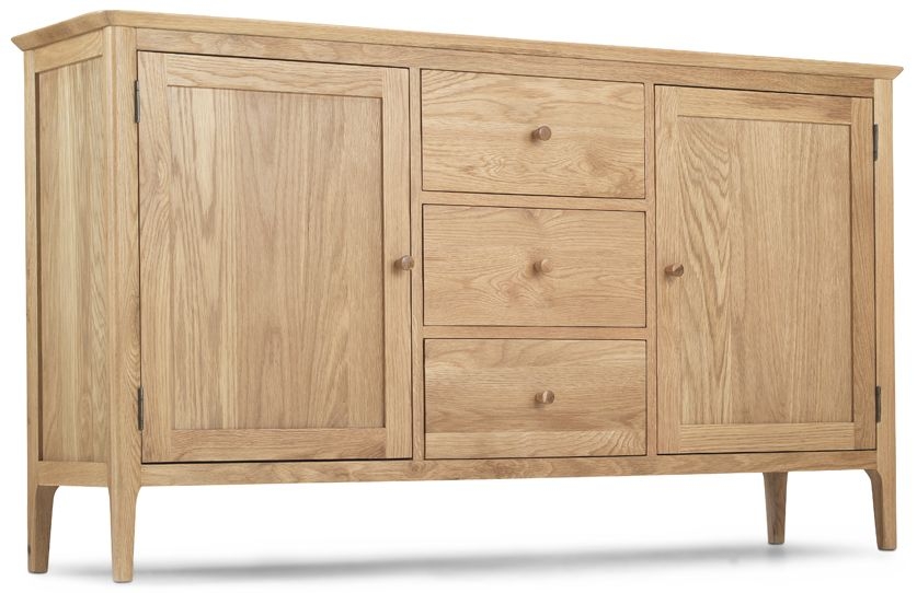 Wadsworth Waxed Oak Large Sideboard 160cm With 2 Doors And 3 Drawers