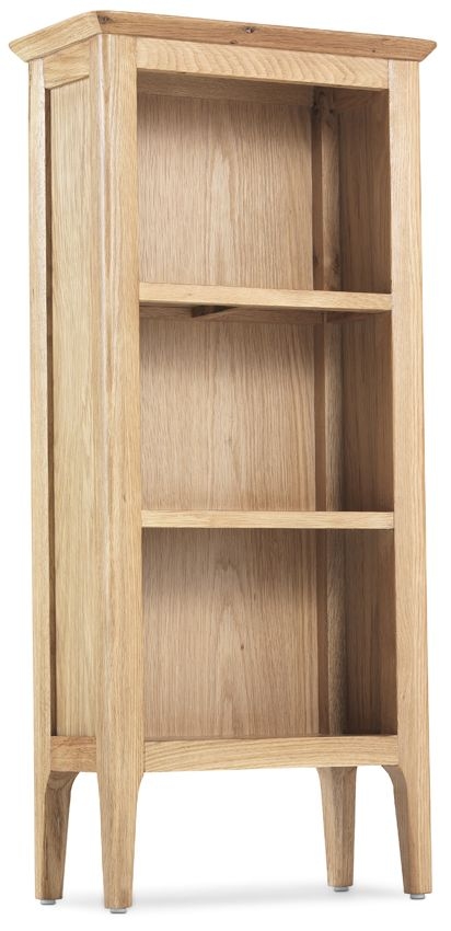 Wadsworth Waxed Oak Narrow Cd Bookcase 100cm H