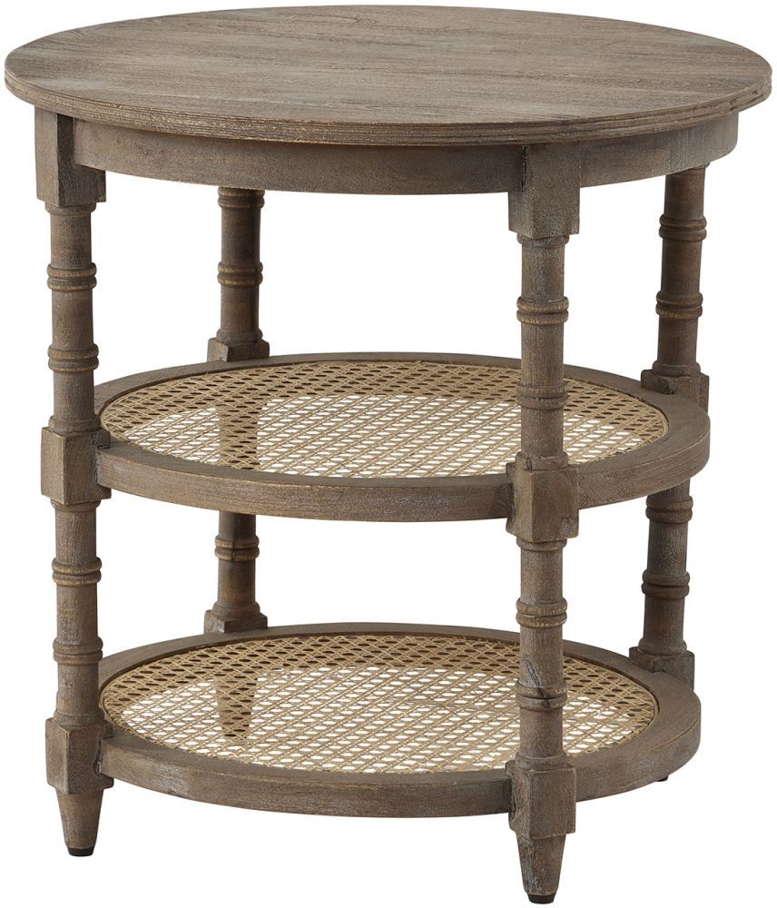 Hill Interiors Raffles Brown Round Side Table