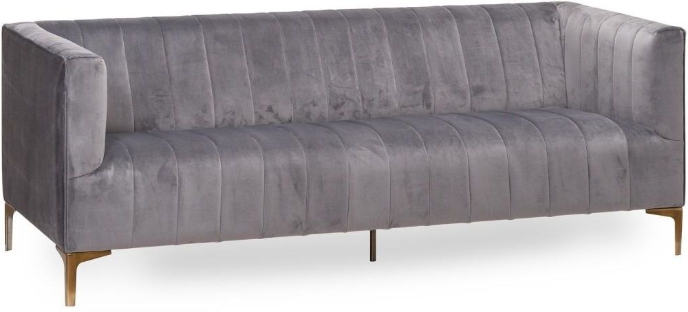 Hill Interiors Emperor Grey Velvet 2 Seater Sofa