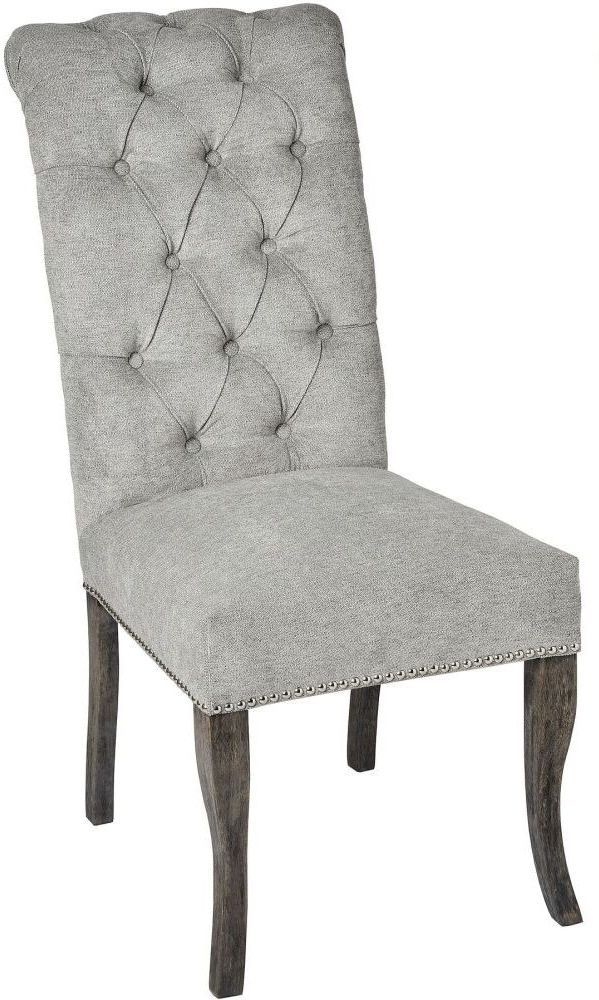 Hill Interiors Silver Roll Top Dining Chair With Ring Pull Sold In Pairs