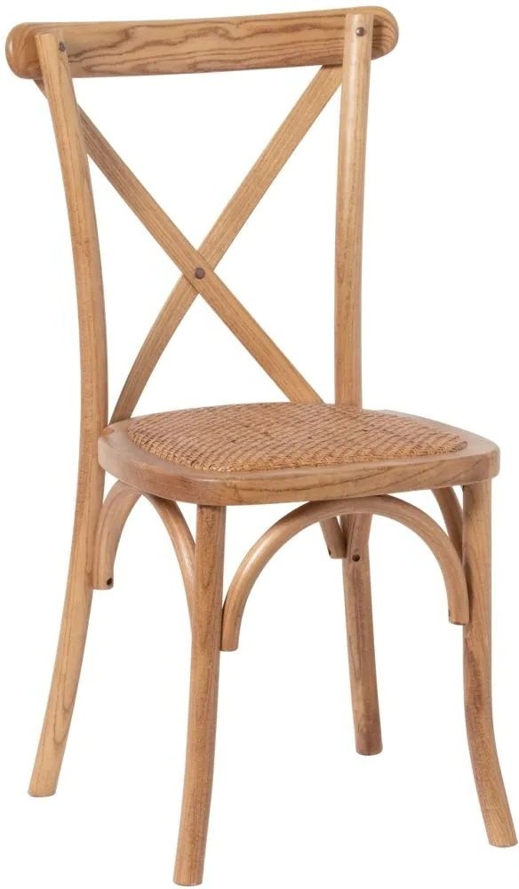 Hill Interiors Light Oak Cross Back Dining Chair Sold In Pairs
