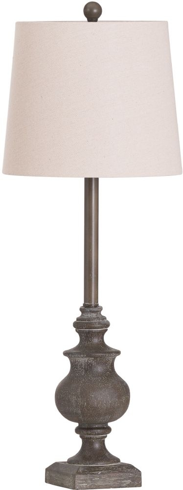 Hill Interiors Calven Antiqued Table Lamp With Natural Shade