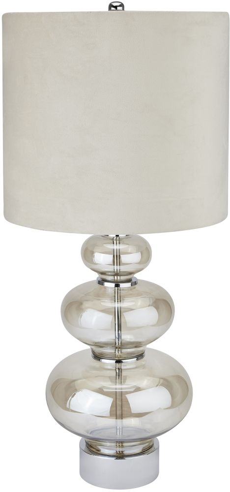 Hill Interiors Justicia Metallic Glass Lamp With Velvet Shade