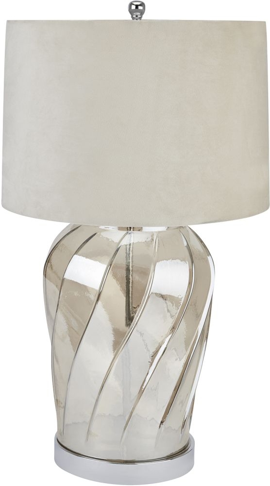Hill Interiors Ambassador Metallic Glass Lamp With Velvet Shade
