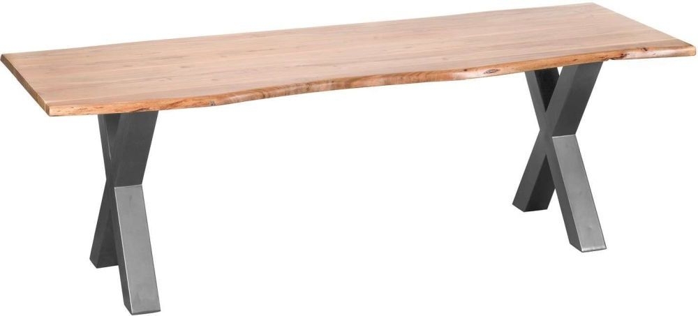Hill Interiors Live Edge Industrial Large Dining Table