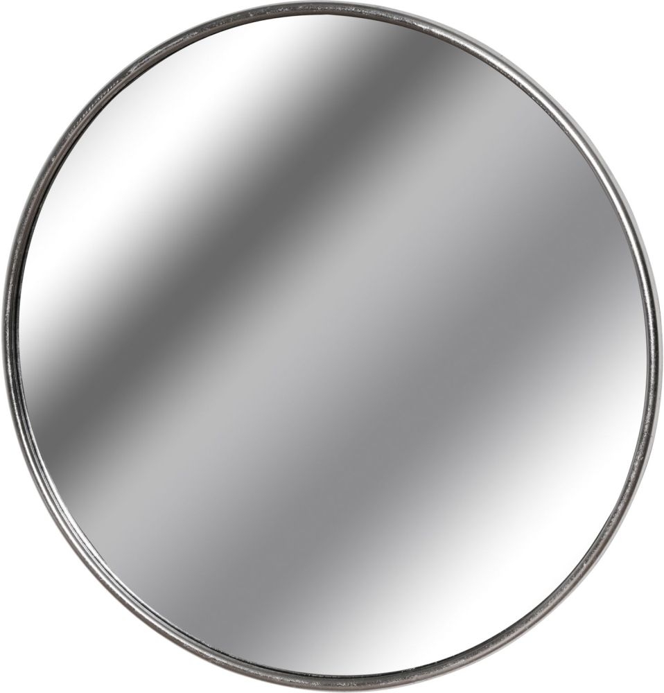Hill Interiors Silver And Metal Round Wall Mirror 125cm X 125cm