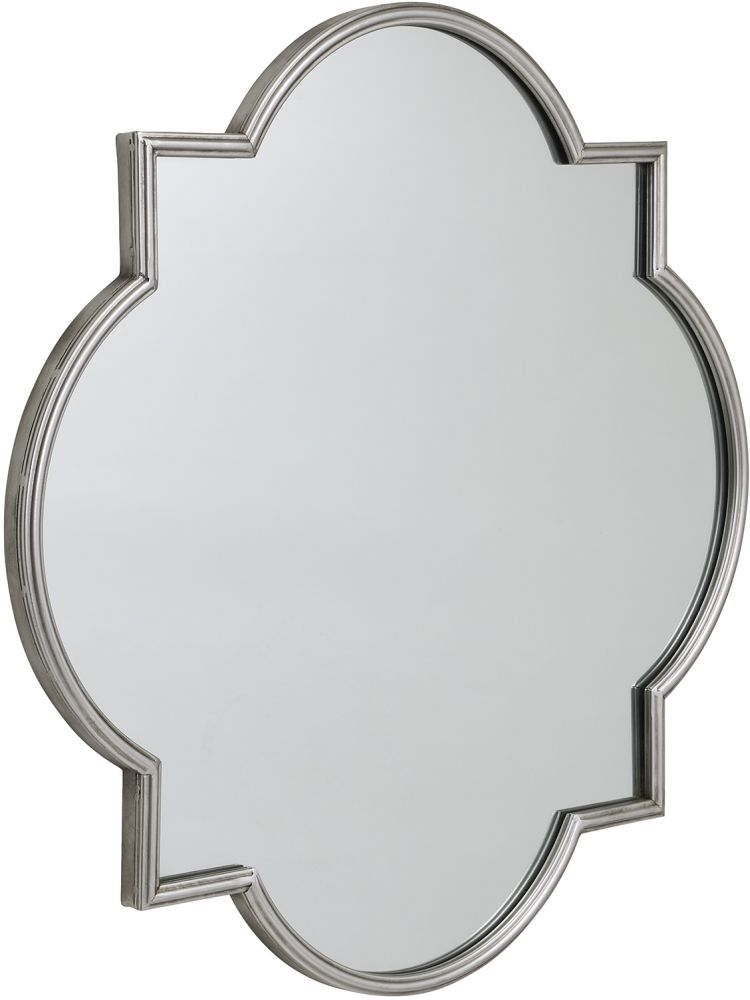 Hill Interiors Antique Silver Quarterfoil Mirror