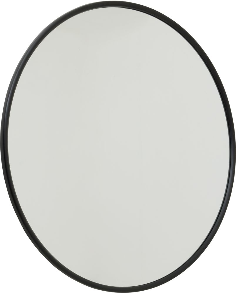 Hill Interiors Black Large Circular Metal Wall Mirror