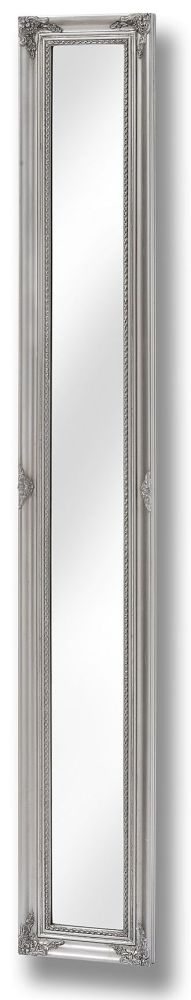 Hill Interiors Baroque Slimline Antique Silver Leaner Mirror 19cm X 135cm