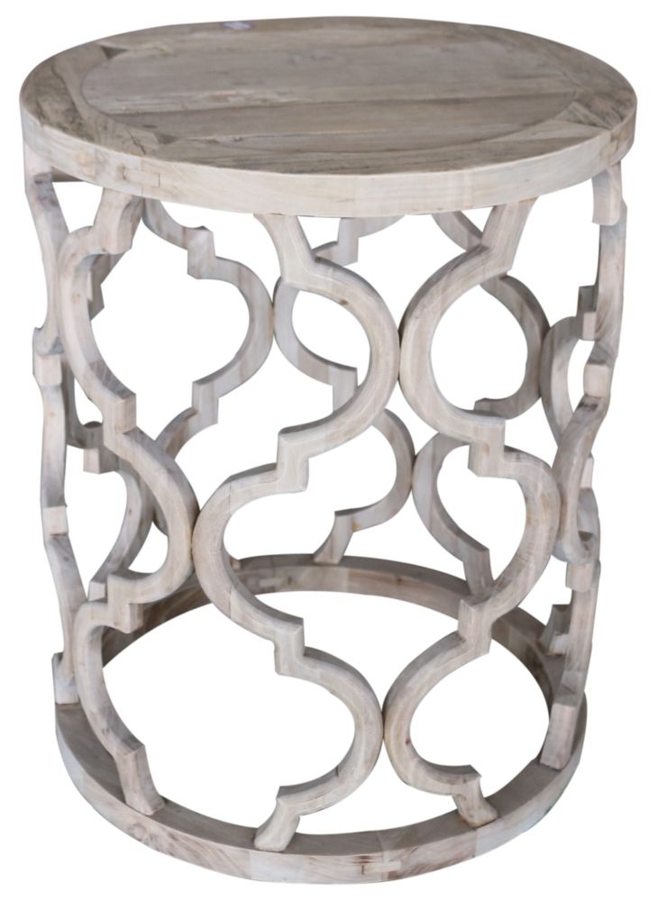 Round lattice side deals table