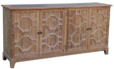 Acepello Whitewashed Console Table With Zinc Top 4 Doors Cabinet Georgian Style