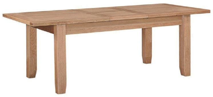 Canterbury Oak Rectangular Dining Table Seats 6 To 8 Diners Extending Top 180cm To 230cm