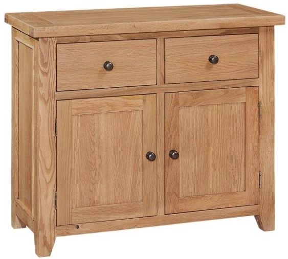 Canterbury Oak Small Sideboard 105cm With 2 Doors And 2 Drawers
