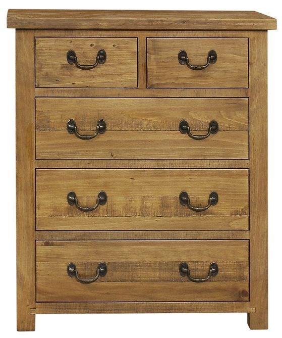Cotswold Rustic Pine Chest 2 3 Drawers