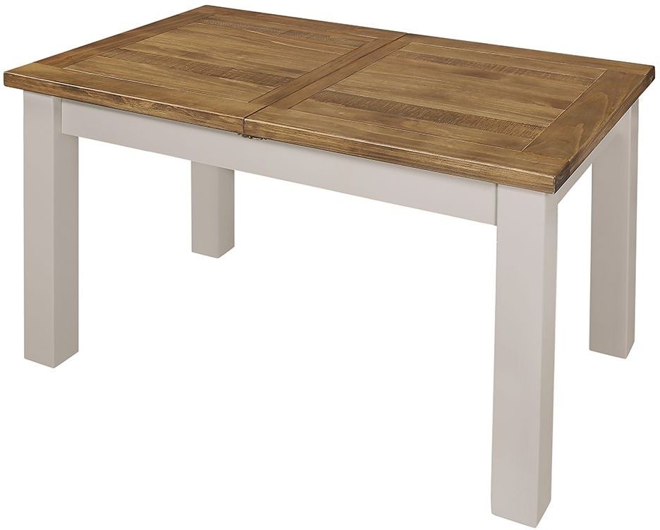 Cotswold White Painted Pine Dining Table Seats 4 To 6 Diners 140cm To 180cm Extending Rectangular Top