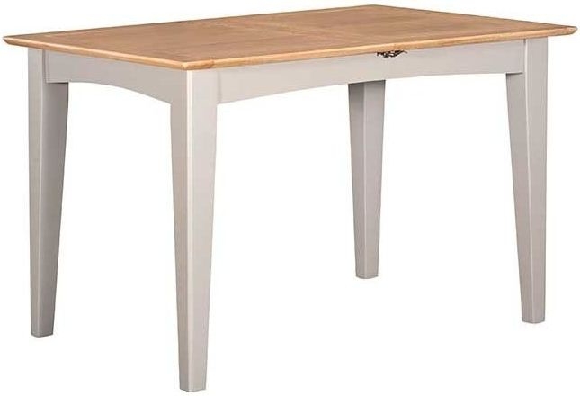Eva Grey And Oak Dining Table Seats 4 To 6 Diners 120cm To 165cm Extending Rectangular Top