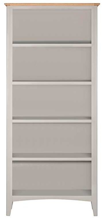 Eva Grey And Oak Large Bookcase Tall Bookshelf 180cm H