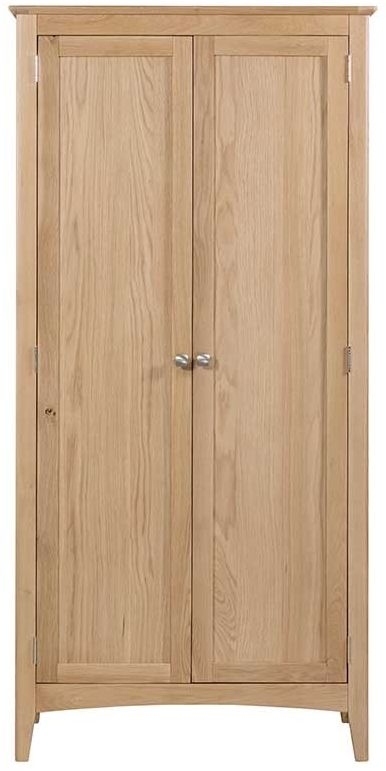 Eva Natural Oak Double Wardrobe All Hanging With 2 Doors