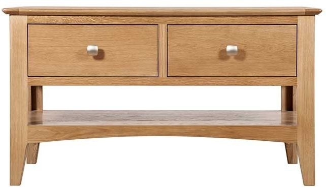Eva Natural Oak Coffee Table With 4 Drawer Storage