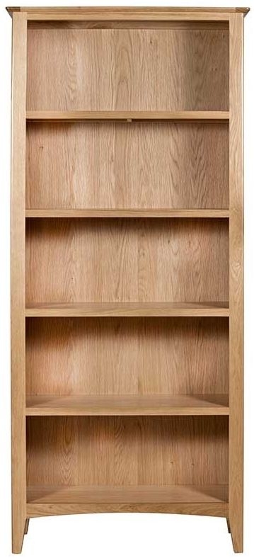 Eva Natural Oak Large Bookcase Tall Bookshelf 180cm H