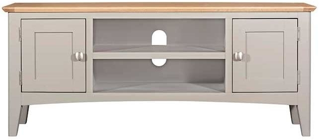 Eva Large Tv Unit 120cm W With Storage For Television Upto 43in Plasma