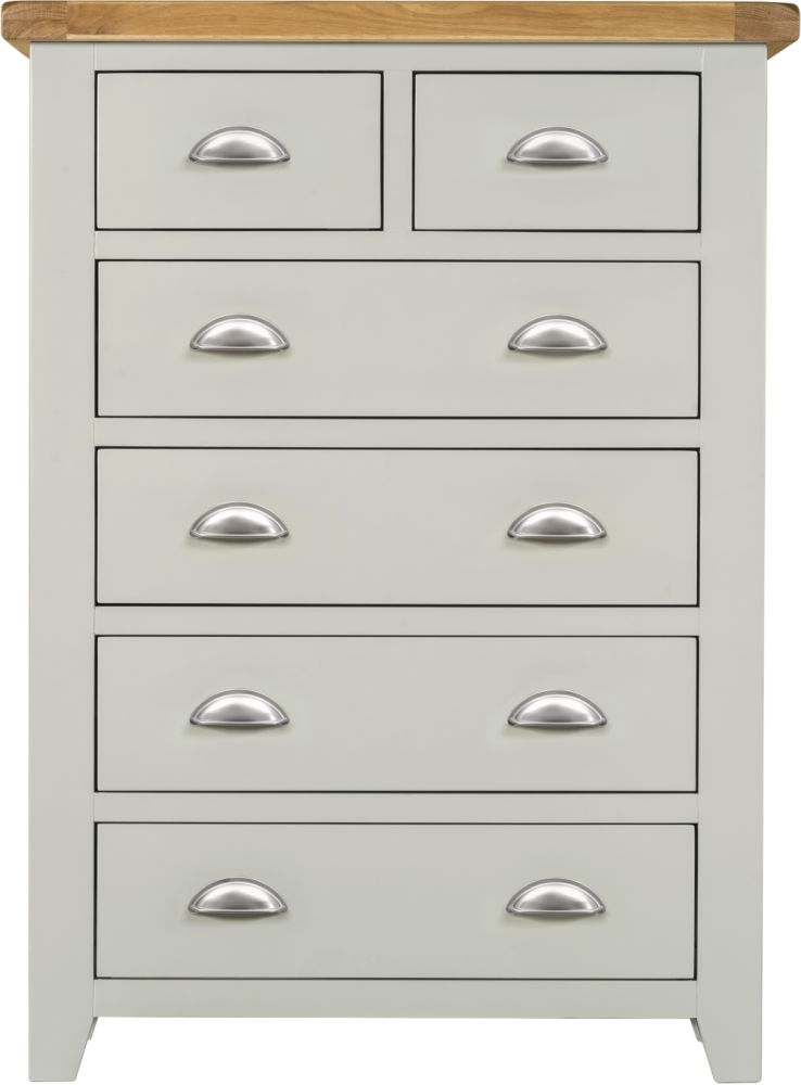 Wexford Grey And Oak Chest 2 4 Drawers