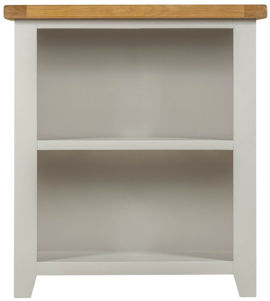Wexford Grey And Oak Low Bookcase 90cm H