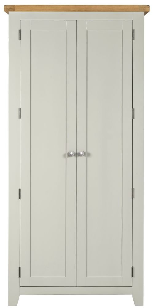 Wexford Grey And Oak Double Wardrobe All Hanging With 2 Doors