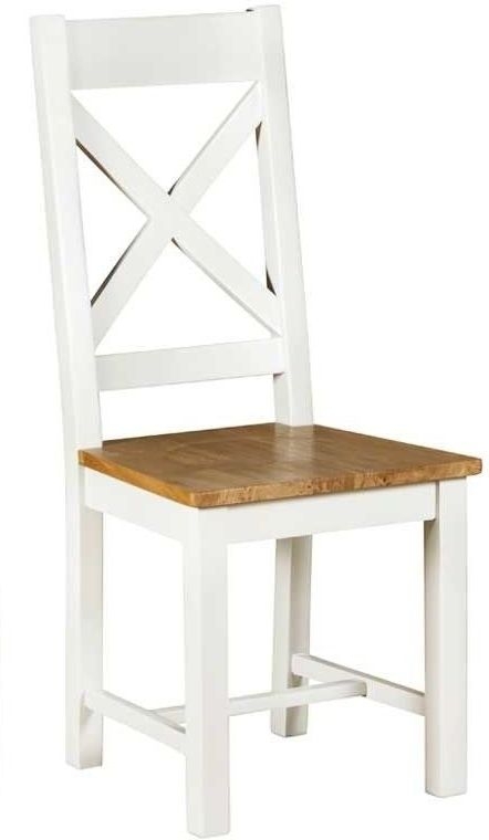 Wexford White Cross Back Dining Chair Sold In Pairs