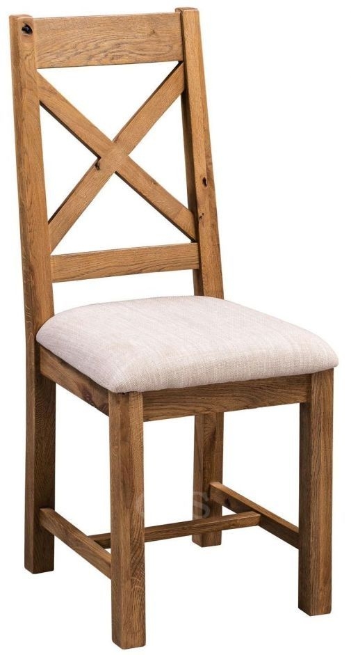 Homestyle Gb Aztec Oak Cross Back Dining Chair Sold In Pairs