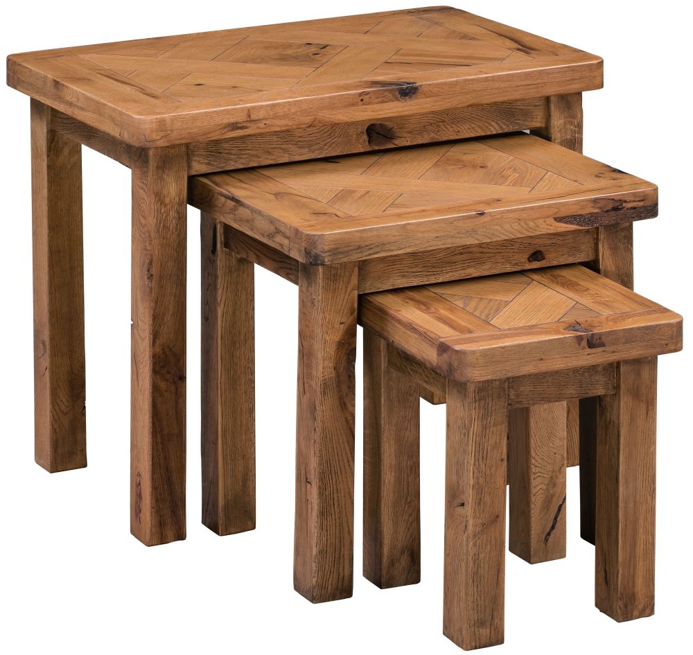 Homestyle Gb Aztec Oak Nest Of Tables