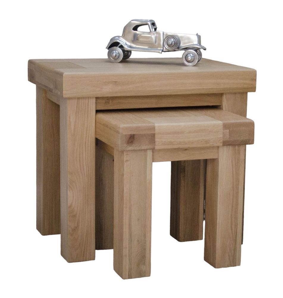 Homestyle Gb Bordeaux Oak Nest Of Tables