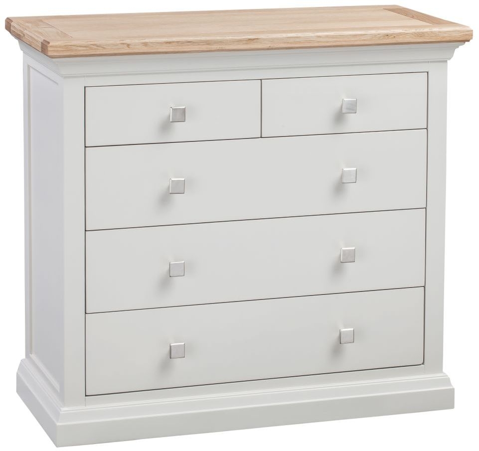 Homestyle Gb Cotswold Oak And Painted 32 Drawer Chest