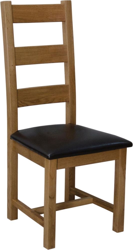 Homestyle Gb Deluxe Oak Ladder Back Dining Chair Sold In Pairs