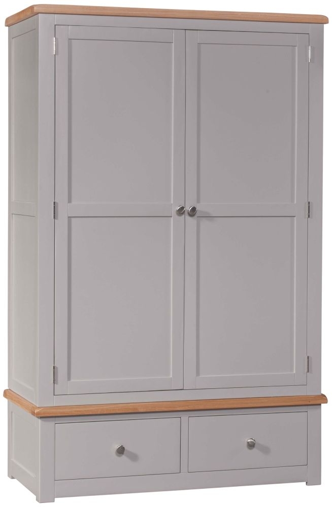 Homestyle Gb Diamond Painted 2 Door 2 Drawer Wardrobe