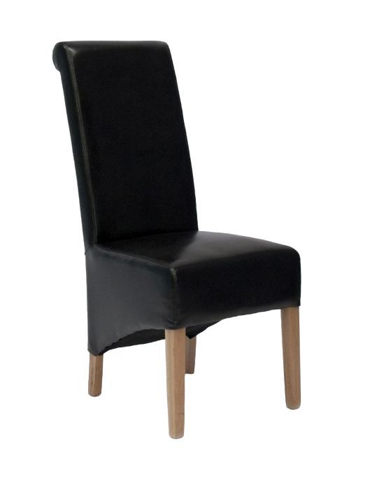 Homestyle Gb Richmond Black Bonded Leather Dining Chair Sold In Pairs