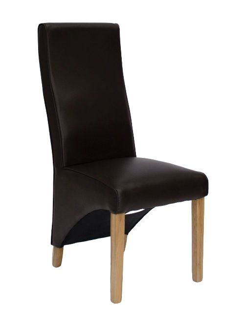 Homestyle Gb Wave Matt Coco Bonded Leather Dining Chair Sold In Pairs